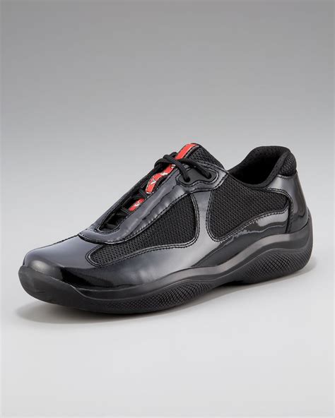 prada patent sneakers uk|men's black patent leather sneakers.